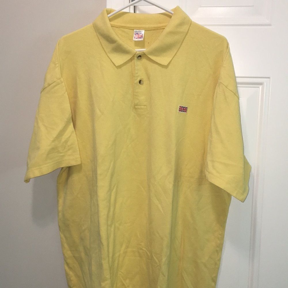 Vintage Union Jack QUEEN Freddie Mercury band london england polo golf shirt